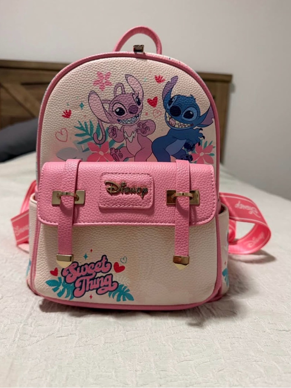 Disney Pink and Cream Lilo & Stitch Mini Backpack